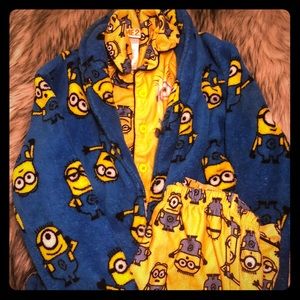 Minion 3-piece set Pajamas with bathrobe